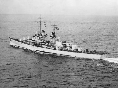 Cruiser USS Atlanta CL-51 during Trial Run off Atlantic Coast 1941