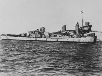 Destroyer USS Selfridge DD-357 lost bow to bridge in Battle of Vella Lavella October 1943