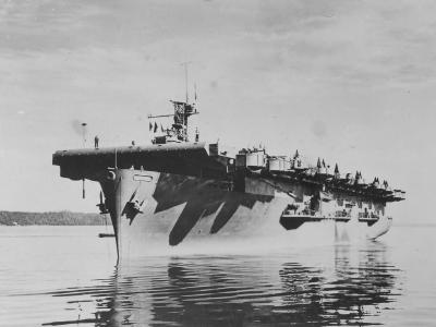Escort aircraft carrier USS Casablanca CVE-55 planes on deck