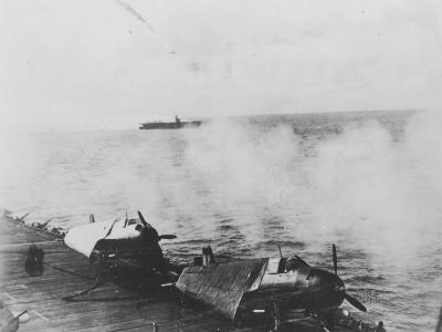 Japanese Kamikaze attempt on USS White Plains CVE-66