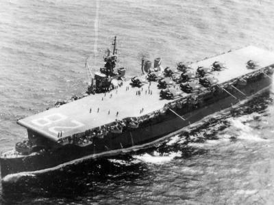 Light aircraft carrier USS Cabot CVL-28 1945