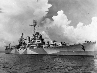Light cruiser USS Nashville CL-43 in Measure 32/21D off Negros Before Kamakize Hit