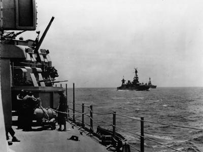 US Navy Task Force 18 Cruisers Headed to Guadalcanal USS Chicago January 1943