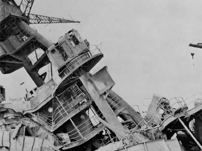 Superstructure of USS Arizona (BB-39) 1942