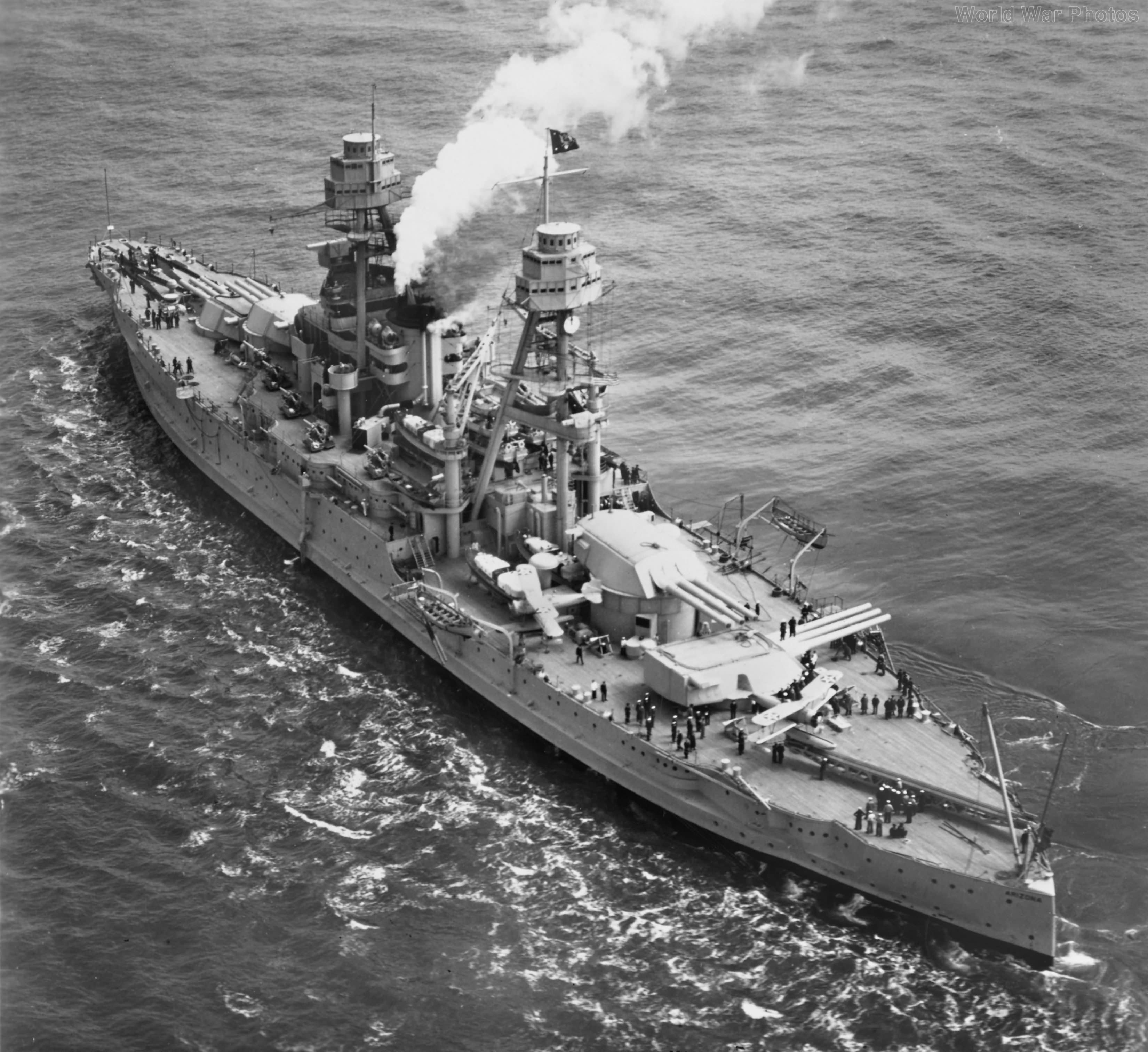 USS Arizona with President Hoover returns from the West-Indies