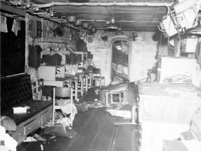 USS Bunker Hill internal damage