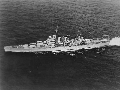 heavy cruiser USS Wichita CA-45 aerial view