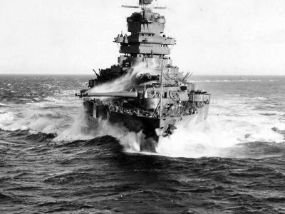 USS Idaho (BB-42) near Kwajelin 1944
