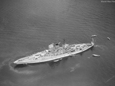 USS Idaho BB-42 anchored