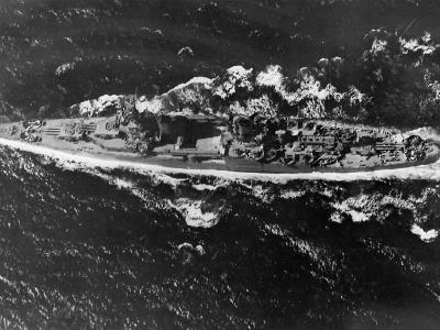 Heavy Cruiser USS Indianapolis CA-35 Aerial View 1942