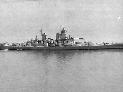 Battleship USS Iowa in April 1943