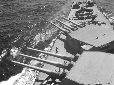 USS Iowa fore turrets