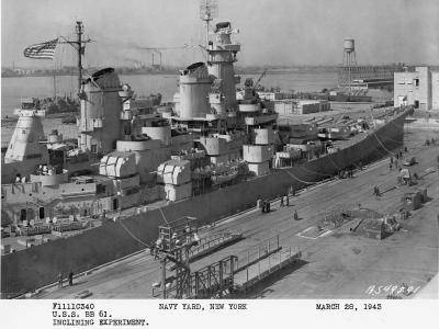 USS Iowa in drydock