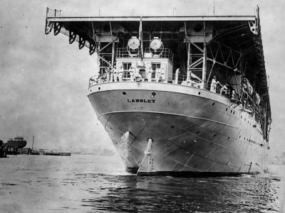Stern view of USS Langley (CV-1)