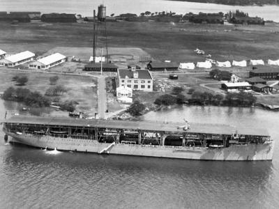 USS Langley CV-1 At Ford Island