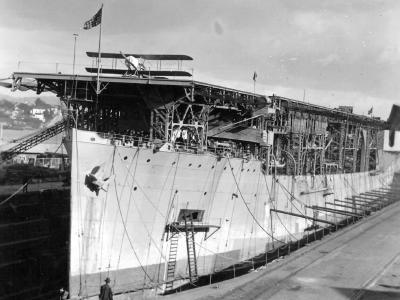 USS Langley at Mare Island 1927