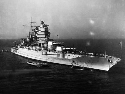 USS Mississippi at Hampton Roads January 20, 1934