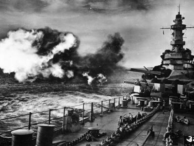USS Missouri (BB-63) firing her 16 Inch guns