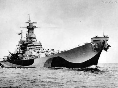 USS Missouri bow
