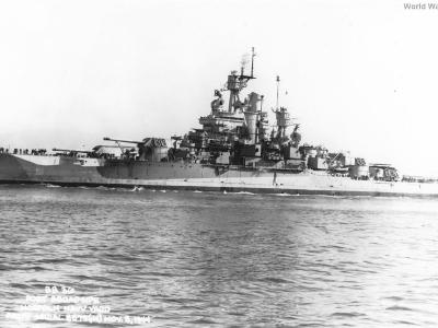 USS Nevada at Norfolk November 1944