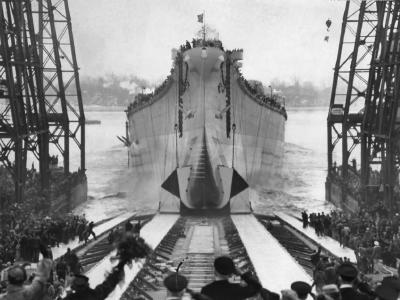 Launching Battleship USS New Jersey