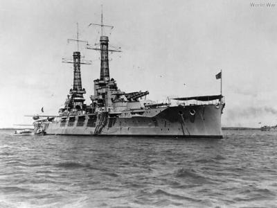 USS Oklahoma (BB-37) in Guantanamo Bay 1 January 1920