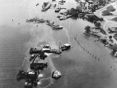 Raising the USS Oklahoma Pearl Harbor 21 March 1943