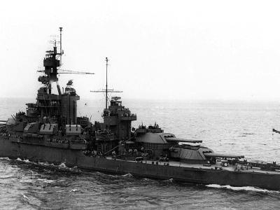 USS Pennsylvania BB-38 underway in 1943