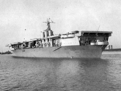 Aircraft carrier USS Ranger (CV-4) – port quater view January 1943