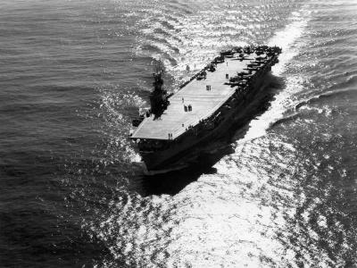 USS Santee (CVE-29) during a convoy run to Casablanca in June 1943