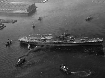 Launching of the battleship USS South Dakota June 7, 1941