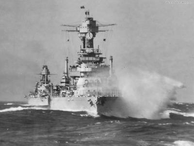 USS Tennessee at sea during Maneuvers in 1936