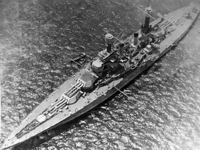 USS Tennessee at anchor