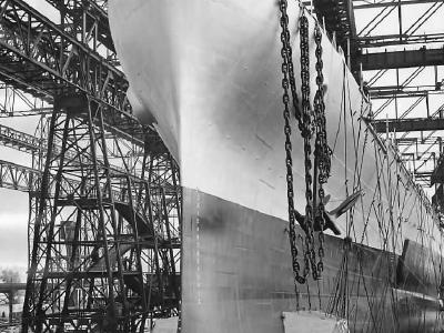 Launch of Battleship USS Washington (BB-56) 1 June 1940