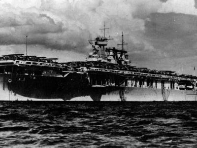 USS Yorktown anchored