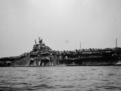 USS Yorktown CV-10 anchored