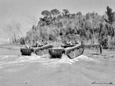 British LVT Fantail Amtracs Perugia Italy 1945