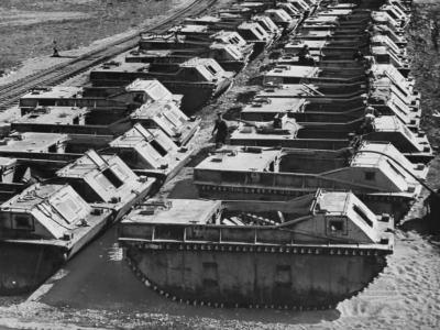 Damaged LVT-1 Amtraks Mt Rainier Ordnance Depot Fort Lewis 1944