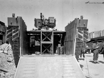 Interior of British LVT Fantail Amtrac Perugia Italy 1945