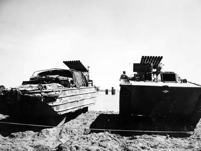 LVT DUKW rockets Guadalcanal
