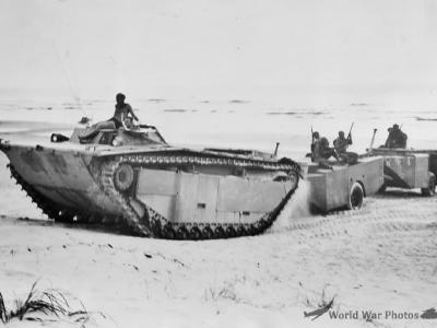 Marine LVT-2 Amtrak Testing Amphibious Cargo Trailer