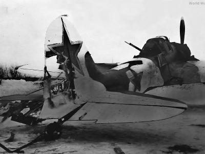Damaged tail of the Il-2