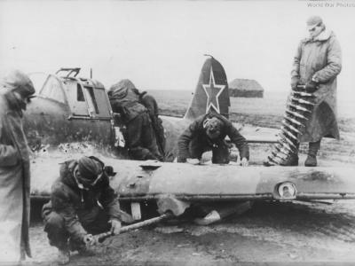 Wreckage of downed Il-2 1944