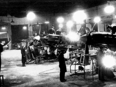 MiG-3 assembly line in Zavod 122