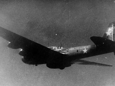 Pe-8 of the 746 APDD in flight