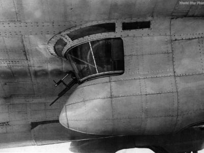 Engine mounted gun turret of Pe-8