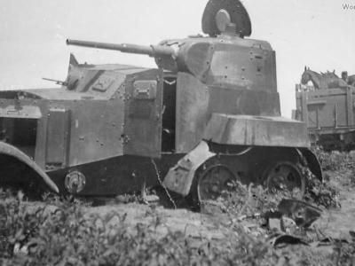 Burned out BA-10M 2