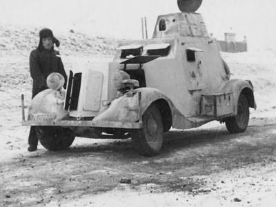 German BA-20 with winter camouflage 21