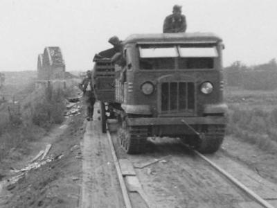 Captured STZ-5 artillery tractor