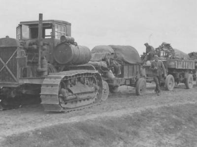 Russian Stalinetz S-60 tractor with cab